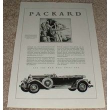 1929 Packard Car Ad, Indians & Pioneers!!