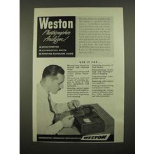 1947 Weston Photographic Analyzer Ad