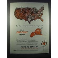1947 Texaco Fire-Chief Gasoline Ad - Important