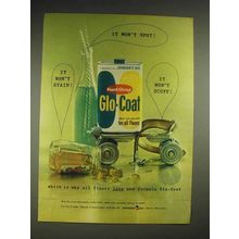 1959 Johnson's Wax Hard Gloss Glo-Coat Ad - Won't Spot
