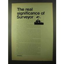 1966 Hughes Aircraft Ad - Significance of Surveyor