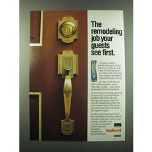 1988 Emhart Kwikset Entrance Handleset Ad - The remodeling job your guests see