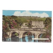 CHATSWORTH HOUSE AND BRIDGE, DERBYSHIRE unused vintage postcard Harvey Barton /