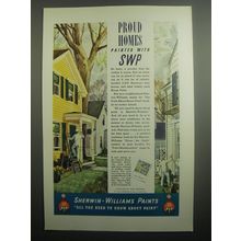 1937 Sherwin-Williams Paints Ad - Proud homes painted with SWP