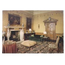 THE YELLOW DRAWING-ROOM, LEEDS CASTLE, MAIDSTONE, KENT unused vintage postcard =