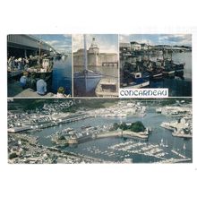 multiview, CONCARNEAU, BRITTANY, FRANCE .unused vintage postcard as new