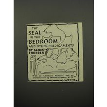 1950 Harper Book Advertisement - The Seal in the Bedroom by James Thurber