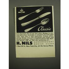 1951 H. Nils Classic Silverware Advertisement