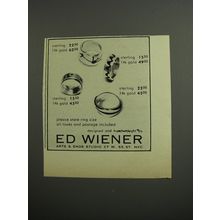 1953 Ed Wiener Jewelry Ad - Designed and Hand wrought by Ed Wiener