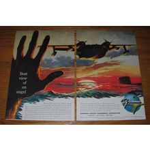 1957 Grumman SA-16 Albatross Airplane Ad - Best view of an angel