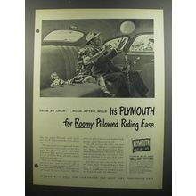 1948 Plymouth Cars Ad - inch by inch.. mile after mile It's Plymouth for roomy