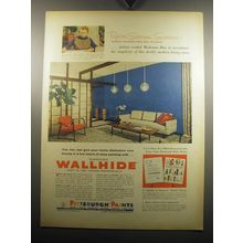 1957 Pittsburgh Paints Wallhide Ad - Pipsan Saarinen Swanson