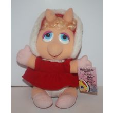1988 McDonalds Holiday Muppet Babies Baby Miss Piggy Plush with Tag