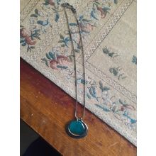 womens silver tone necklace total length approx 48cm