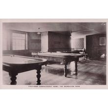 Tyn-Y-Coed Recreation Room Circular Billiard Tables Welsh Old Postcard