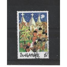 Singapore.SG609 $1 "Christmas" (Wendy Ang Lin Min).Fine Used.Jul25