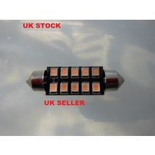 festoon bulb 1 x 10 smd pink 40-42mm uk stock