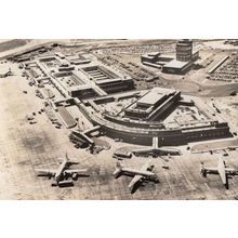 London Airport Vintage Spectacular Aerial Real Photo Postcard