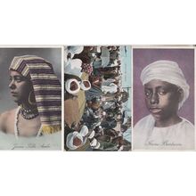 Jeune Barbarin Jeune Fille Arab Solennites 3x Arab Antique Postcard s