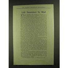 1907 Postal Life Insurance Ad - Life Insurance by Mail