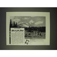 1940 Washington State Tourism Ad - Scenic