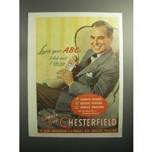 1946 Chesterfield Cigarettes Ad - Learn Your ABC's