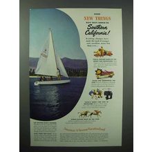 1951 Southern California Tourism Ad - New Things
