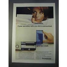 1966 Dictaphone Time-Master Dictation Machine Ad - Secretary