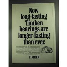 1968 Timken Bearings Ad - Longer-Lasting Than Ever