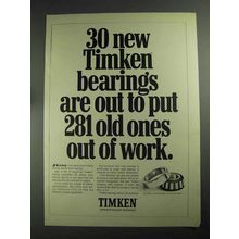 1968 Timken Bearings Ad - Put 281 Old Ones Out of Work