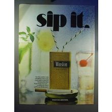 1968 Winston Menthol Super Kings Cigarettes Ad - Sip It