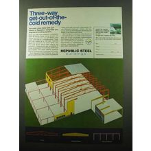 1969 Republic Steel Buildings Ad - Get-Out-of-The-Cold