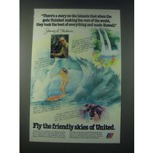 1978 United Airlines Ad - The Best of Everything - James A. Michener