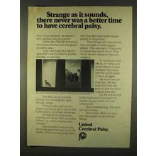 1978 United Cerebral Palsy Ad - Strange as it Sounds