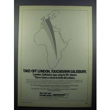 1980 Air Zimbabwe Ad - Touchdown Salisbury