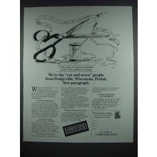 1988 Lands End Clothes Ad - We're Cut and Sewn People