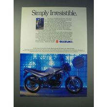 1989 Suzuki GS500E Motorcycle Ad - Simply irresistible