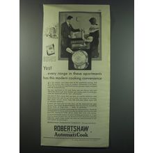 1930 Robertshaw AutomatiCook Ad - Yes! Every range in these apartments has this