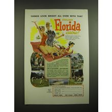 1955 Florida Tourism Ad - Things look bright all over with Golden Florida Glow