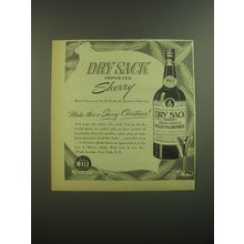 1945 Williams & Humbert Dry Sack Sherry Ad - Make this a Sherry Christmas