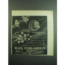 1949 Black, Starr & Gorham Earrings and Pins Ad - In the springtime