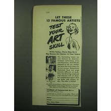 1949 Institute of Commercial Art Ad - Norman Rockwell, Al Parker and Jon Whitcom