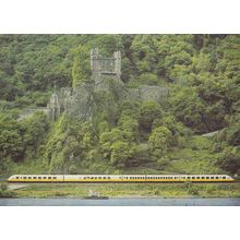 Luthansa Airport Express German Airlines Train 1980s Postcard