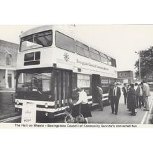 Basingstoke Community Service Bus Hall On Wheels Hampshire Postcard