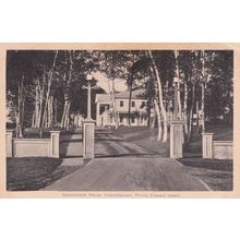 Government House Charlottetown Entrance Canada Old Postcard