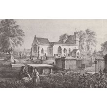 Stonehouse Church Gloucester Victorian Sketch Painting Postcard
