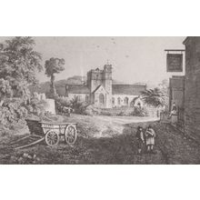 Leonard Stanley Church in 1838 Gloucester Victorian Art Postcard