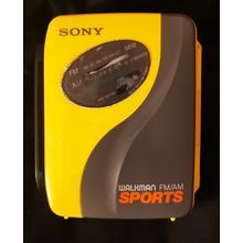 Sony Walkman Sport Vintage WM-SXF30 Yellow Cassette Player Yellow Sports