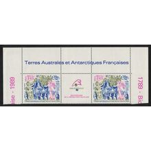 FSAT TAAF French Revolution Top Strip 1989 MNH SG#256 MI#256