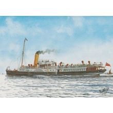 PS Southend Belle Pier Museum Watercolour Rare Painting History Postcard